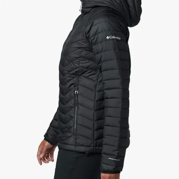 Columbia Women's XL Powder Lite Black hooded Jacket - Picture 5 of 5